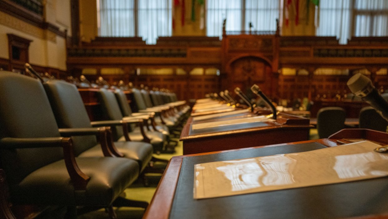 Empty diplomatic chamber